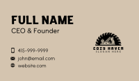 Wood Planer Carpentry Business Card