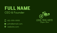 Eco Motorcycle Leaf  Business Card