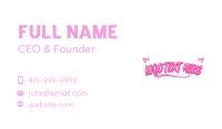 Feminine Handwritten Graffiti Business Card