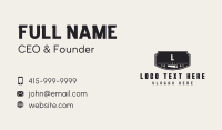 Wood Saw Tree Lettermark  Business Card