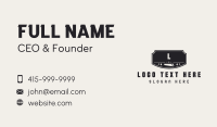 Wood Saw Tree Lettermark  Business Card