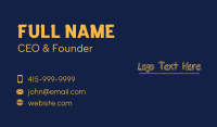 Preschool Handwritten Wordmark Business Card