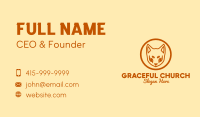 Orange Pet Cat  Business Card