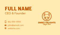 Orange Pet Cat  Business Card