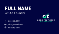 Sports Gear Letter AT Business Card Design