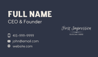 Luxury Cursive Wordmark Business Card Image Preview