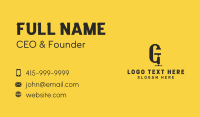 Clamp Letter G Business Card Design