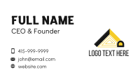 Carpentry Measurement Tools Business Card