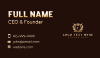 Luxury Sword Shield Crest Business Card