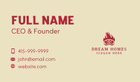 Flaming Meat Barbecue Business Card