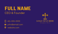 Royal Cross Letter T Business Card Design