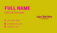 Retro Neon Dots Business Card