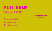 Retro Neon Dots Business Card