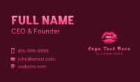 Sexy Woman Lips Business Card