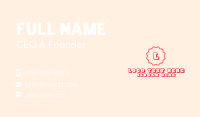 Beauty Fashion Badge Letter Business Card Design