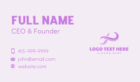 Purple Abstract Loop Business Card