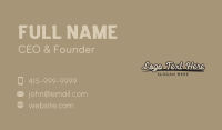 Rustic Cursive Wordmark Business Card