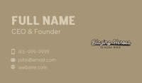 Rustic Cursive Wordmark Business Card Image Preview