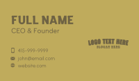 Rustic Fashion Wordmark Business Card Design