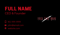 Scarry Horror Wordmark  Business Card