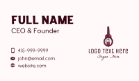 Wine Barrel Bottle  Business Card Design