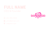 Cute Valentine Heart Business Card Design
