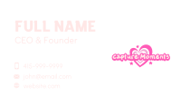 Cute Valentine Heart Business Card Design