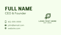 Linear Leaf Letter Business Card