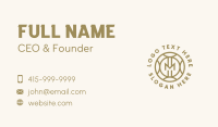 Financial Coin Letter M Business Card