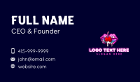 Cherry French Kiss Lips Business Card