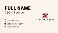 Dog Play Frisbee Business Card