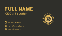 Gold Cryptocurrency Letter D  Business Card