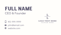 Professional Accounting Letter Business Card