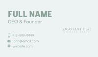 Luxury Designer Boutique Wordmark Business Card
