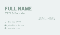 Luxury Designer Boutique Wordmark Business Card