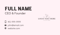 Classy Flower Boutique Wordmark  Business Card