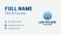 Blue Geometric Real Estate Business Card