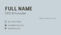 Elegant Boutique Wordmark Business Card