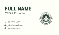 Marijuana Cannabis Emblem Business Card