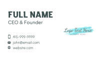 Feminine Watercolor Wordmark Business Card