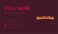 Quirky Business Card example 4