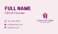 Purple Fashion Person Business Card Design