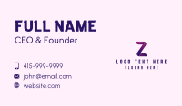 Software Letter Z Business Card