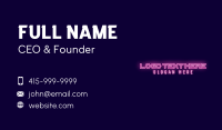 Futuristic Neon Wordmark Business Card Design