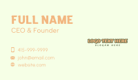 Fun Candy Snack Wordmark Business Card