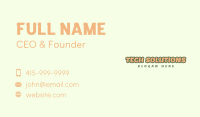 Fun Candy Snack Wordmark Business Card