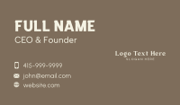 Classy Business Card example 3