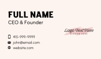 Cosmetic Makeup Wordmark Business Card Design