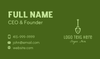 Green Shovel Padlock  Business Card