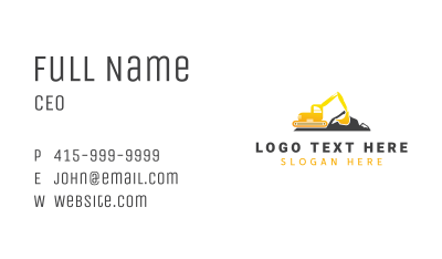 Industrial Excavator Builder Business Card Image Preview